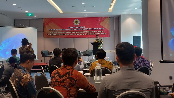 Acara Konsultasi Publik Kompolnas Bersama Praktisi Hukum dan Praktisi Media Massa di kawasan Jakarta Selatan, Selasa (3/10/2023).