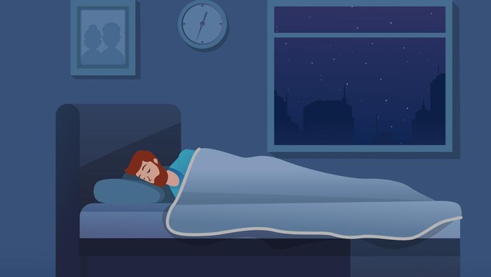 Ilustrasi tidur di malam hari