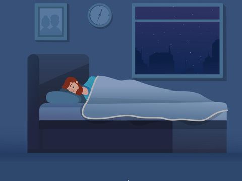Ilustrasi tidur di malam hari