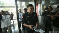 Petugas dari Kejaksaan Agung tiba di Kantor Kemendag, Jakarta, Selasa (3/9/2023).  