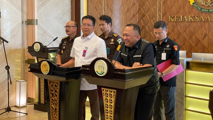 Konferensi pers Kejagung (Devi/detikcom)