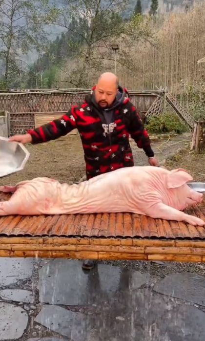 Ekstrem! Konten Kreator Ini Nekat Masak Buaya hingga Babi Utuh