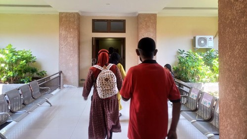 Suasana RSUD Tangguwisia Buleleng usai dikabarkan tersendat akibat nakes mogok kerja, sudah mulai beraktivitas normal kembali, Selasa (3/10/2023).