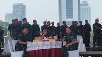 Panglima Yudo Hadiri Gladi Bersih HUT Ke-78 TNI Di Silang Monas