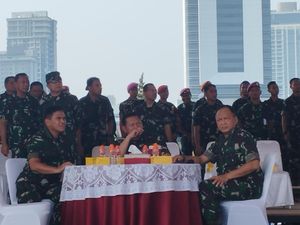 Panglima Yudo Hadiri Gladi Bersih HUT ke-78 TNI di Silang Monas