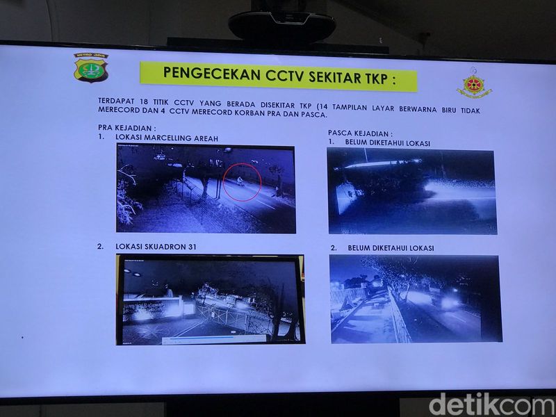 Polisi mengungkap anak pamen TNI terlihat bersepeda sendirian sekitar 10 menit sebelum ditemukan tewas di TKP di Pos Spion (Ujung Landasan 24) Lanud Halim Perdanakusuma. (M Fardan Kaftaro/detikcom)