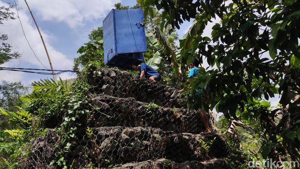 Sumur resapan yang jadi andalan warga Padukuhan Sejati Desa, Moyudan, Sleman untuk mengatasi kekurangan air, Selasa (3/10/2023).