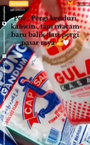 Bingkisan pernikahan unik berupa sembako