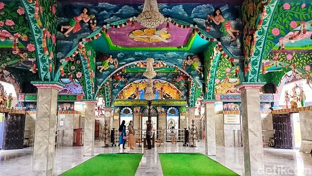 Gerbang kuil Shri Mariamman di Medan. (Farid Achyadi Siregar/detikSumut)