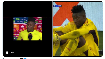 Reaksi fans Setan Merah saat melihat penjelasan Onana yang blunder lagi. Foto: Twitter