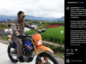 Aksi Mentan Syahrul Yasin Limpo Naik Motor Trail