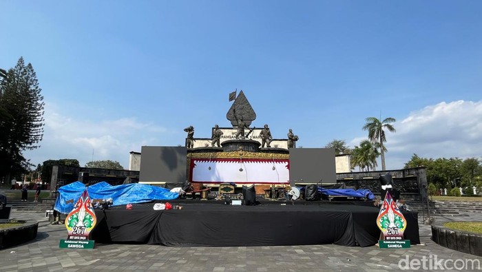 Panggung Kolaborasi Wayang Sawega di Monumen Serangan Umum 1 Maret 1949. Pentas wayang anak ini bakal digelar Rabu (4/10/2023) pukul 19.00 WIB.