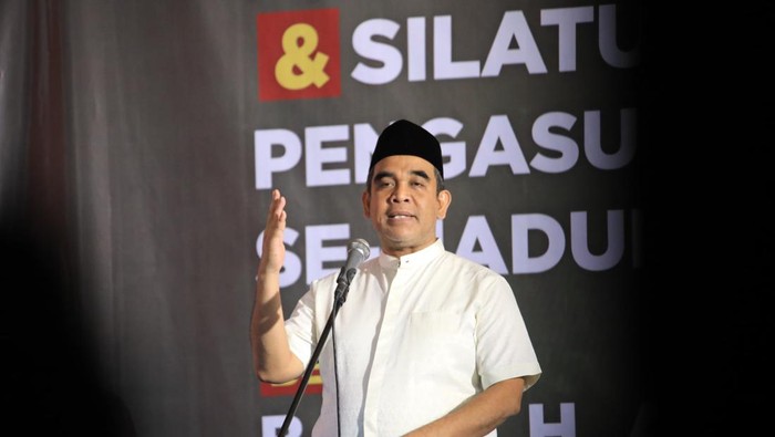 Sekjen Partai Gerindra Ahmad Muzani menghadiri silaturahmi bersama alim ulama pengasuh/tokoh pondok pesantren se-Madura. (dok.ist)