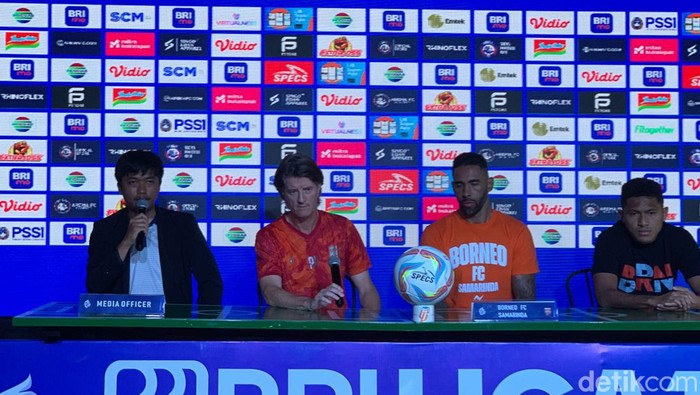 Presscon Borneo FC menjelang laga menghadapi Arema FC , Kamis (5/10/2023) di Gianyar.