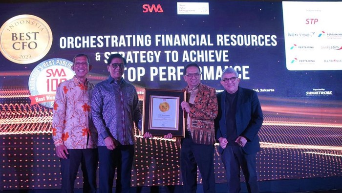 Bank Jatim mendapat penghargaan Best Chief Financial Officer (CFO) 2023 dari SWA Media dan Swanetwork.
