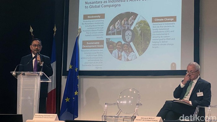 Bos Otorita IKN Incar Kerja Sama Teknologi-Budaya di Prancis Kepala Otorita IKN Bambang Soesantono akan menghadiri Business Forum Indonesia - France 2023 di Paris. Ia mengajak pengusaha Prancis investasi di IKN.