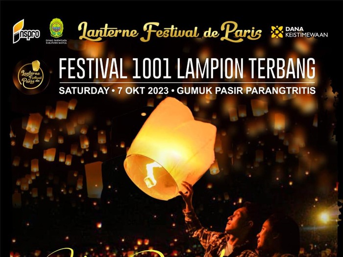 Festival Lampion di Gumuk Pasir Parangtritis, Sabtu (7/10/2023).