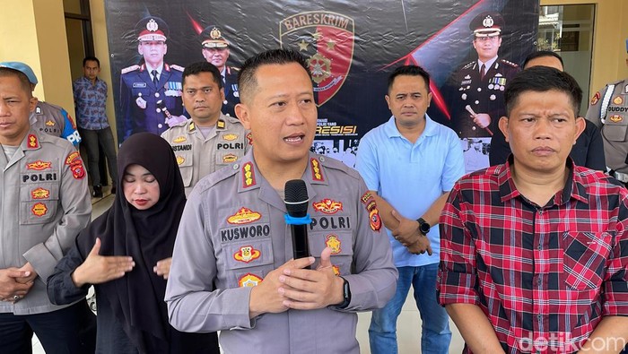 Jajaran Polresta Bandung saat melakukan press conference di Mapolresta Bandung.