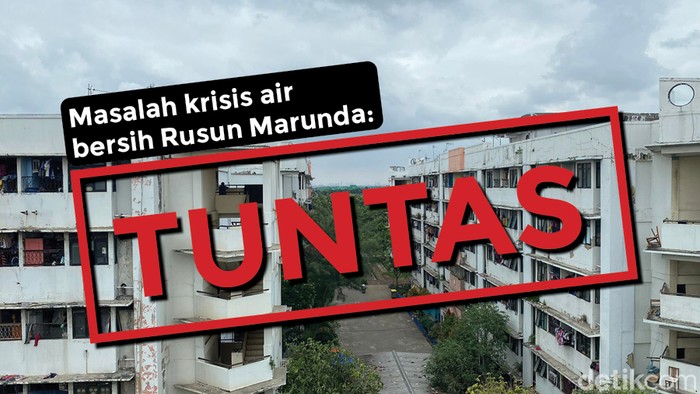 Masalah krisis air bersih Rusun Marunda: Tuntas. 5 Oktober 2023. (Repro: Fachri/Tim infografis detikcom)