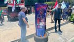 Massa Bakornas LKBHMI PB HMI Demo di Depan Bank UOB