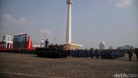 Perayaan HUT TNI ke-78 ini menampilkan berbagai atrakasi dari prajurit TNI.  