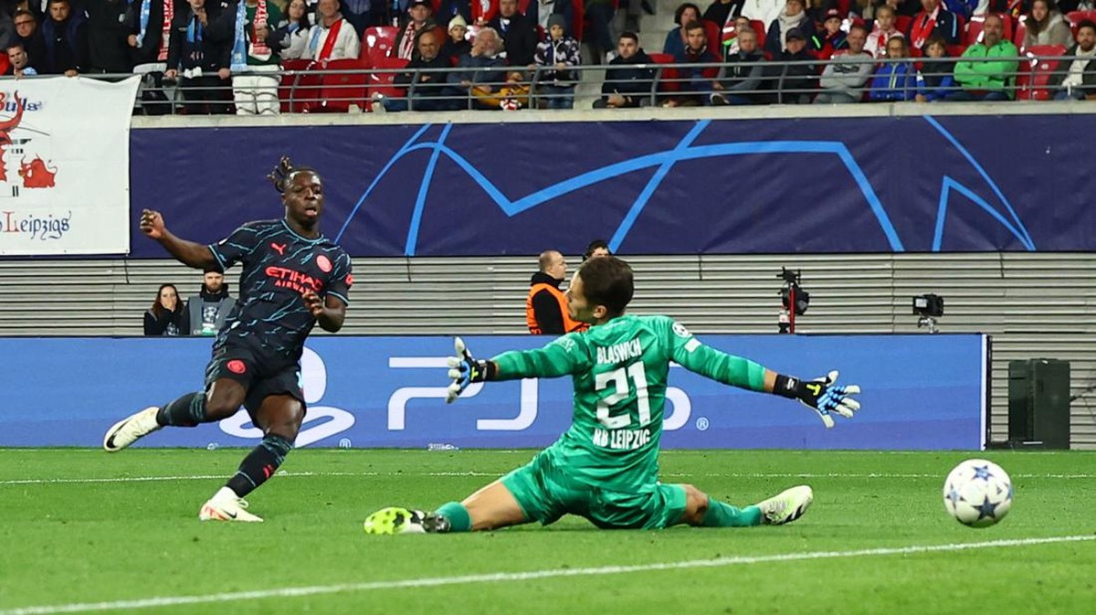 Duel Man City vs RB Leipzig untuk berebut juara Grup G Liga Champions (REUTERS/Lisi Niesner)