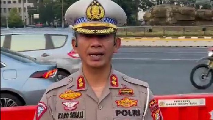 Pantauan Lalin di Monas jelang HUT TNI ke-78