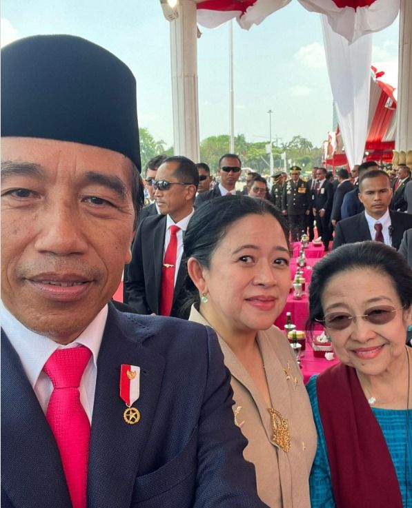 Presiden Jokowi, Ketua DPR Puan Maharani dan Ketum PDIP Megawati (dok. IG Puan Maharani)