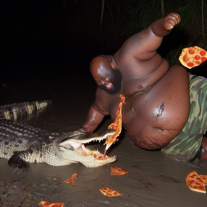 Proa duel dengan aligator. (twitter)