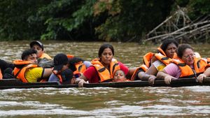 Ribuan Migran Lintasi Rawa Menuju Panama, Banyak Anak Kecil