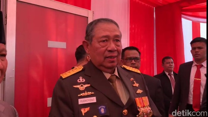 SBY di HUT TNI (Brigitta Belia/detikcom)