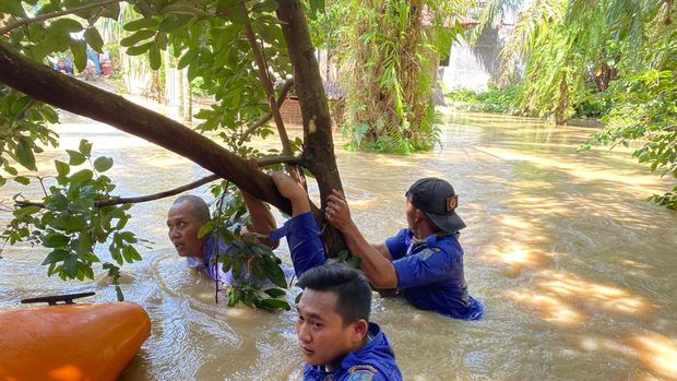 Banjir di Binjai. (Dok BPBD Binjai)