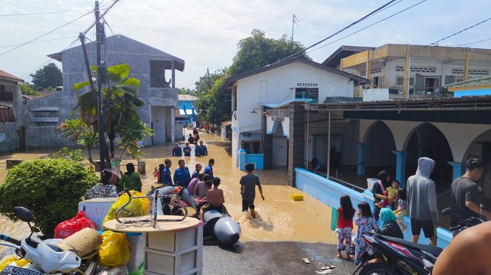 Banjir di Binjai. (Dok BPBD Binjai)