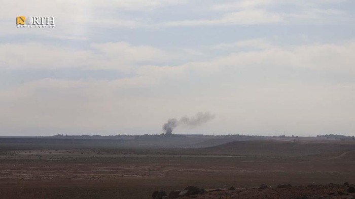 Smoke rises after an alleged Turkish strike on Hasakah, Syria, October 5, 2023. North Press Agency/Handout via REUTERS    THIS IMAGE HAS BEEN SUPPLIED BY A THIRD PARTY.  NO RESALES. NO ARCHIVES. MANDATORY CREDIT. DO NOT OBSCURE LOGO