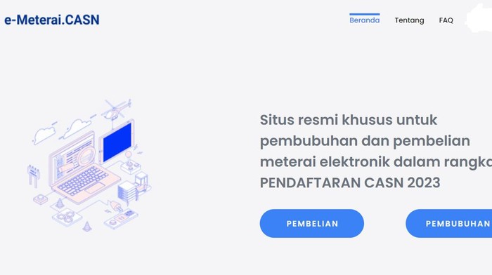 Laman materai-elektronik. (tangkapan layar)