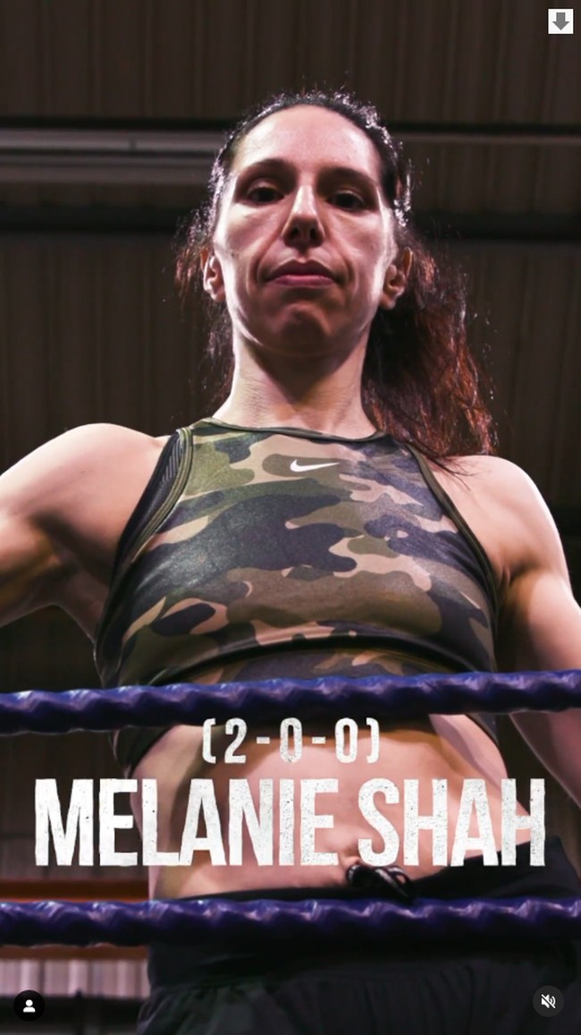 Sosok Melanie Shah pun ikut jadi perbincangan. Ia merupakan petarung BKFC beragama Islam pertama di Inggris. Keputusannya untuk mencoba olahraga tersebut secara profesional berawal ketika ia memiliki anak perempuan. Foto: Instagram