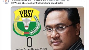 Asian Games 2022 0 medali. PBSI: Terpenting Hong Kong open dua gelar pokoknya, Foto: Twitter