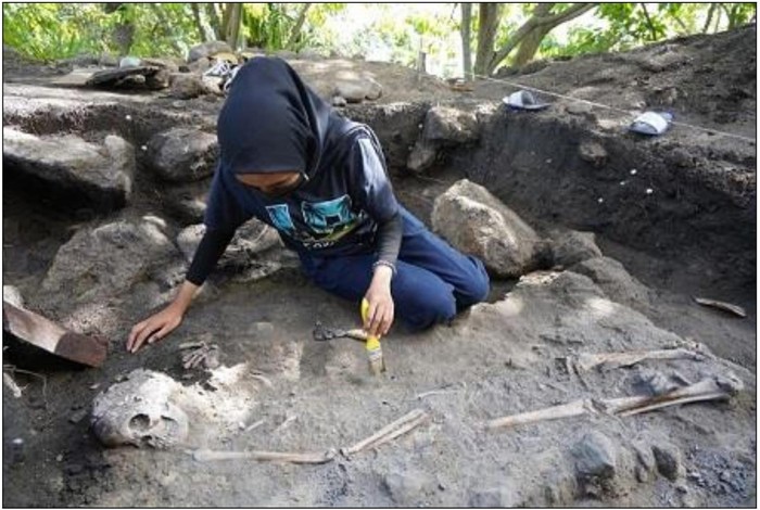 Penemuan salah satu 7 kerangka manusia di Bakara, Humbang Hasundutan, Sumut