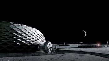 ICON dan BIG Bjarke Ingels Group yang menjadi mitra kolaborasi NASA menyampaikan bahwa infrastruktur rumah di Bulan harus lebih melindungi dari termal, radiasi, dan mikrometeorit. Foto: ICON/BIG Bjarke Ingels Group