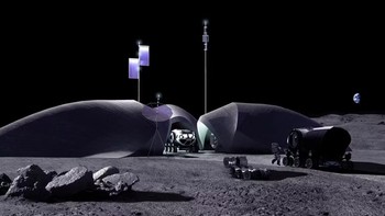 Kerja sama NASA dengan ICON dan BIG Bjarke Ingels Group bukan satu-satunya proyek eksplorasi Bulan yang berencana mendirikan bangunan di sana. Ada juga proyek perusahaan bernama AI SpaceFactory. Foto: AI Space Factory