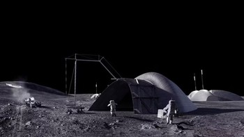 Bunker ini disiapkan untuk mendukung misi NASA mengembalikan manusia ke Bulan pada akhir dekade ini. Bangunan ini akan menjadi semacam pos bagi astronaut agar manusia dapat bertahan hidup dalam jangka waktu lebih lama di sana. Foto: AI Space Factory