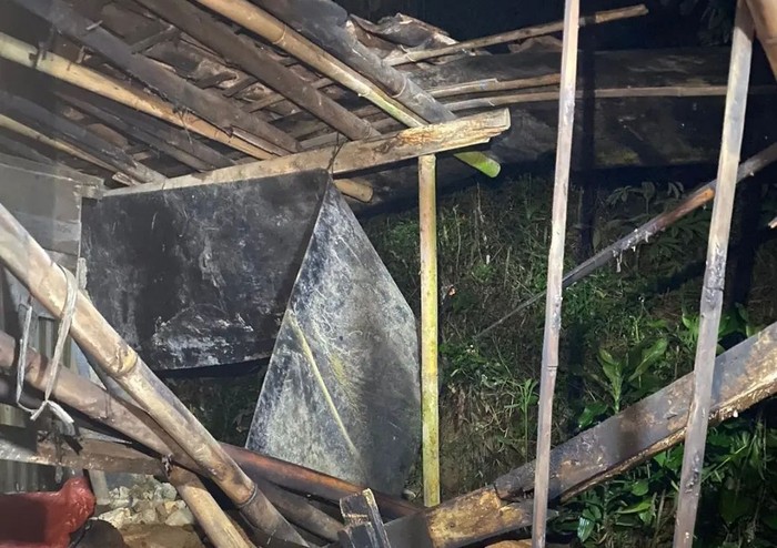 Rumah yang rusak diterjang angin kenjang di Puncak, Bogor, 5 Oktober 2023. (Dok Istimewa)