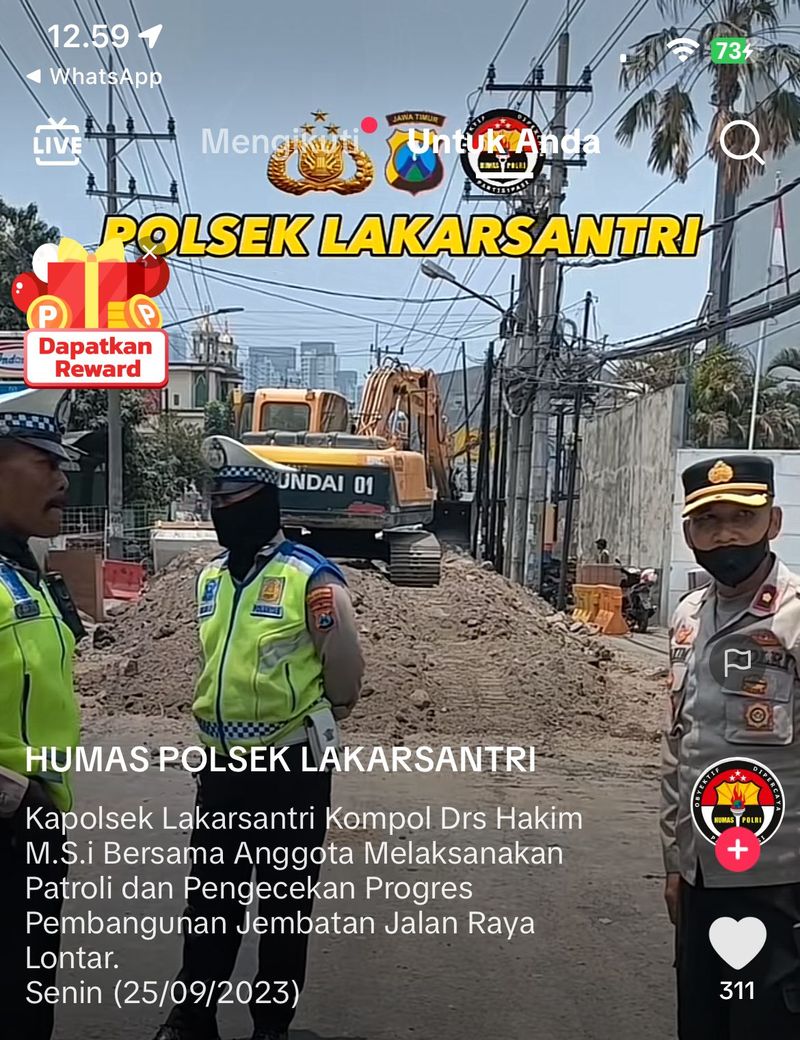Tiktok polsek Lakarsantri
