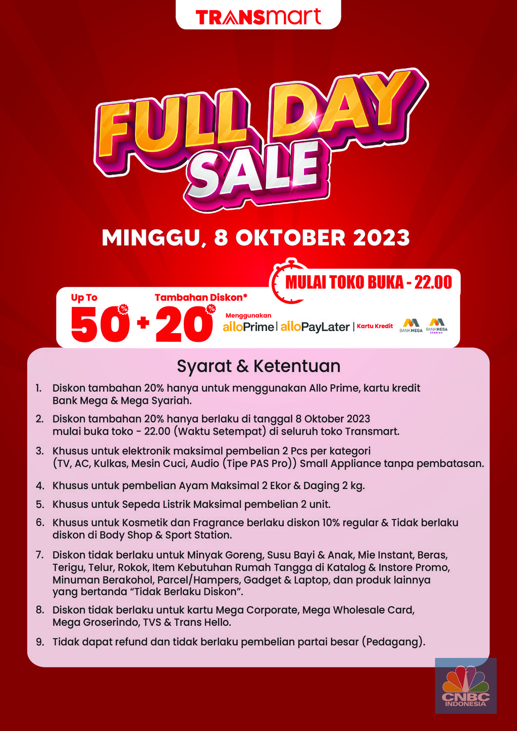 Transmart Full Day Sale 8 Oktober 20223. (Dok. CNBC Indonesia)