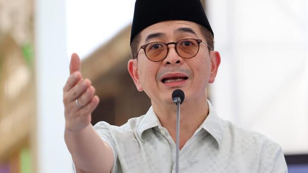 Arsjad Rasjid saat sarasehan ekonomi bertema Penguatan Ekonomi Jemaah Memasuki Abad Kedua Nahdlatul Ulama yang digelar Lembaga Penguatan Ekonomi NU di Pondok Pesantren An-Nadwah, Krapyak, Yogyakarta, Sabtu (7/10/2023).