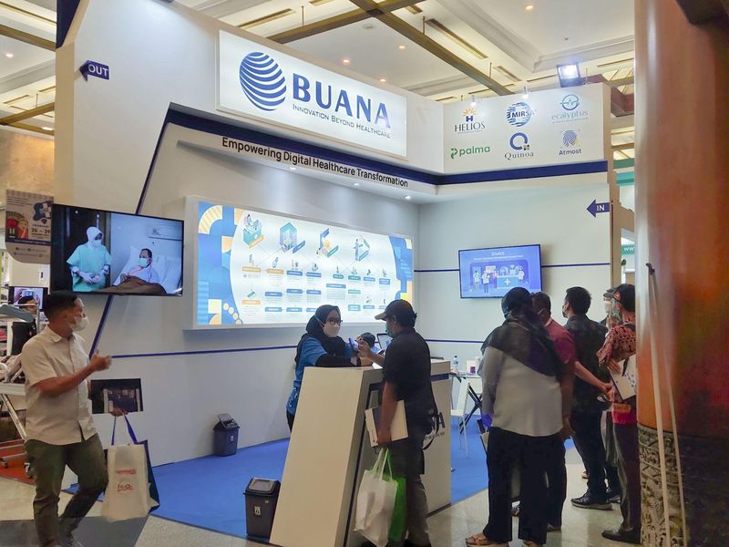 Booth PT. Buana Varia Komputama di Pameran Hospital Expo Okt  2022