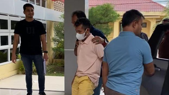 Tiktoker Aceh Abu Laot tiba di Polda Aceh. (Foto: dok Polda Aceh).