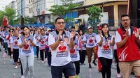 Senam Sicita digelar untuk menyambut acara Panggung Gue Anak Jakarta (Ganjar) pada Sabtu (14/10/2023) mendatang. 