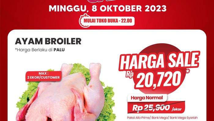 Harga ayam broiler di Transmart murah banget