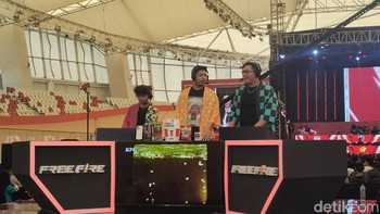 Ini tempat para caster yang membuat game lebih meriah. Foto: (Panji Saputro/detikINET).